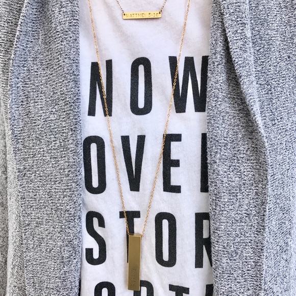 Raw Brass Personalized Necklace (J13) - Picture 2 of 6